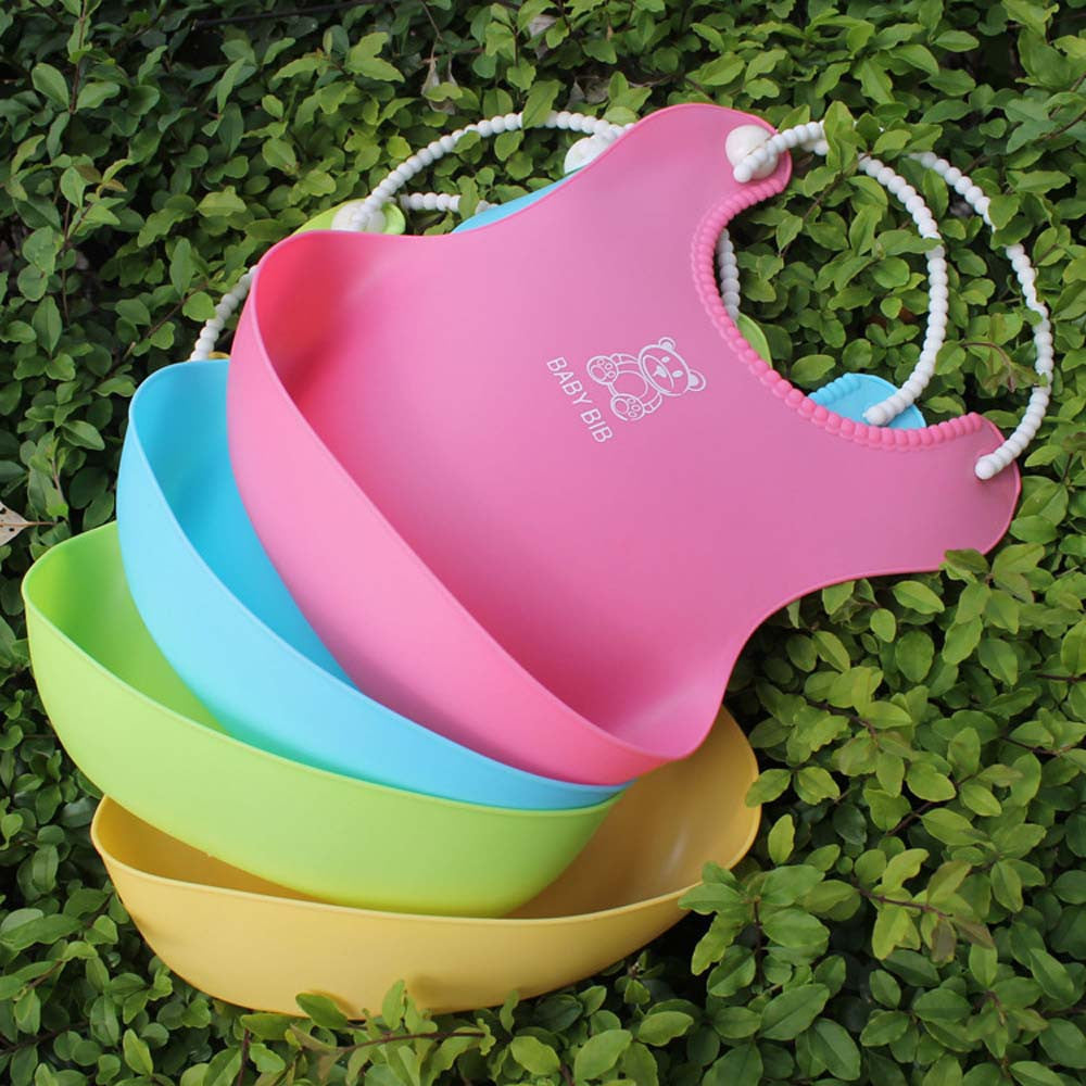 Kid Infant Bibs Baby Soft Silicone Bib