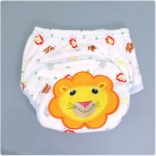 Summer Embroidered Baby Cotton Learning Pants  Diaper Pocket  Waterproof Training Pants  Leak-Proof Breathable Bread Pants