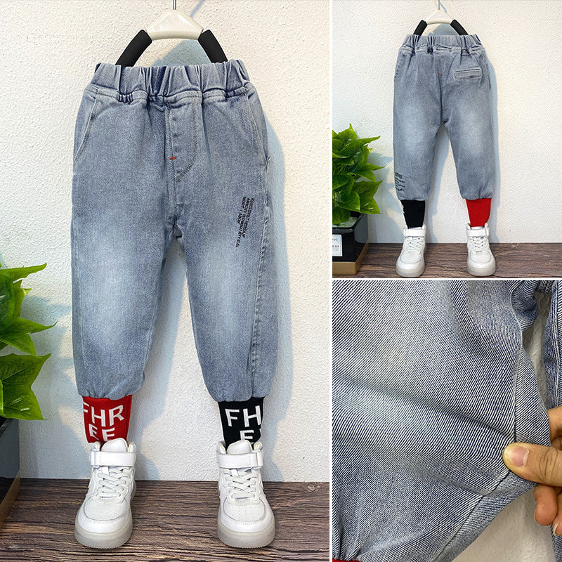 Boys and Girls Jeans Spring Style Handsome Kids