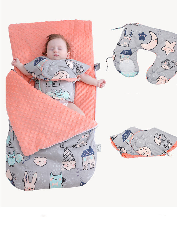 Newborn Baby Blanket Warm Fleece Stroller Cover Quilt