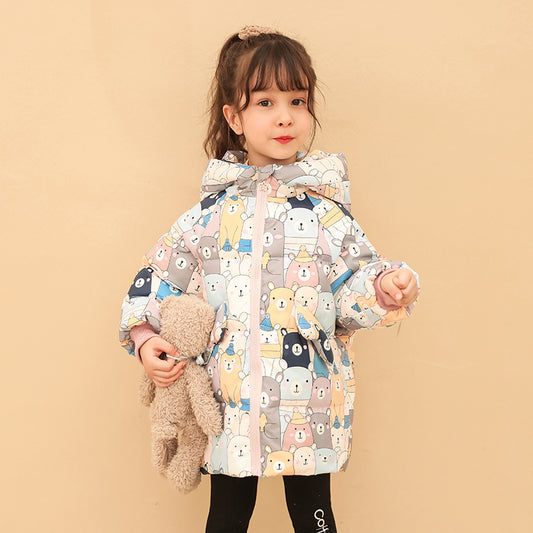 White Duck  Baby Children's Down Jacket Mid-length