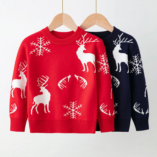 Viscose, Cotton Christmas Sweaters For Children