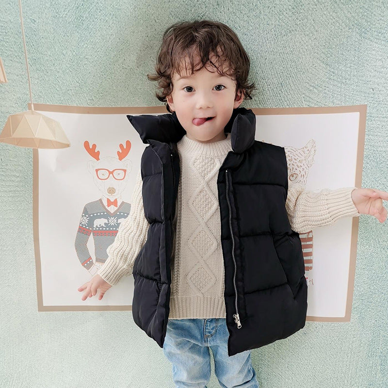 Down Cotton Vest Autumn And Winter Waistcoat Winter Clothing Children