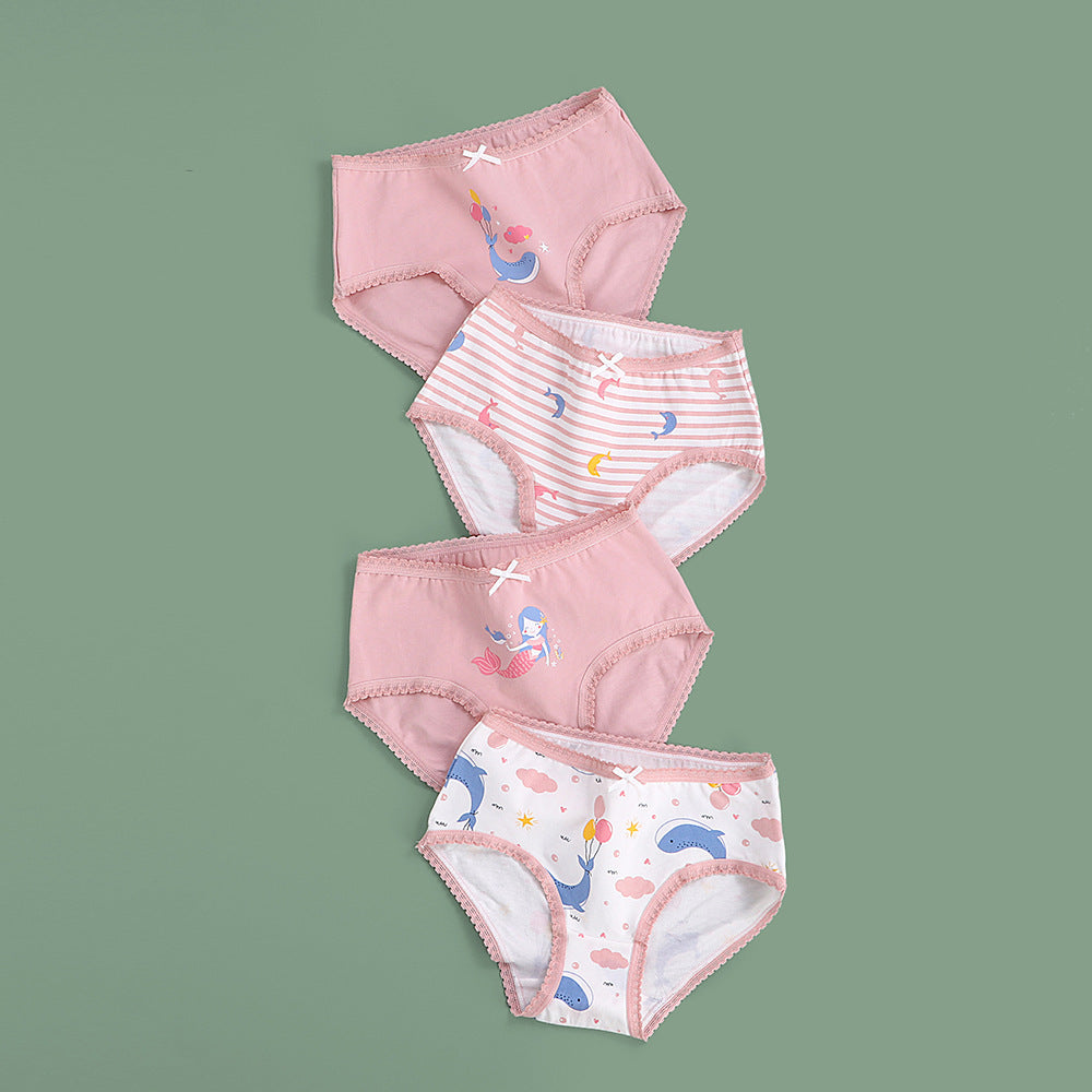 Girls' Underwear Children's Briefs Pure Cotton