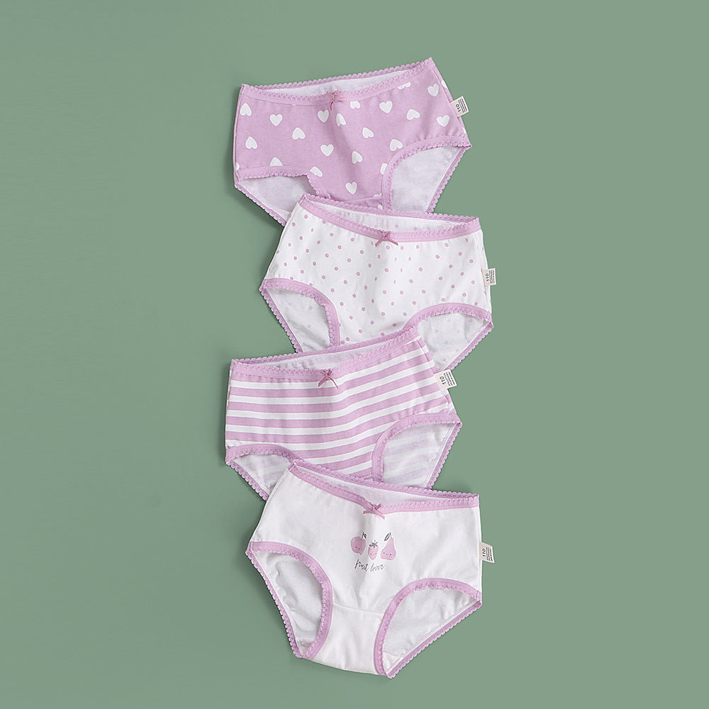 Girls' Underwear Children's Briefs Pure Cotton